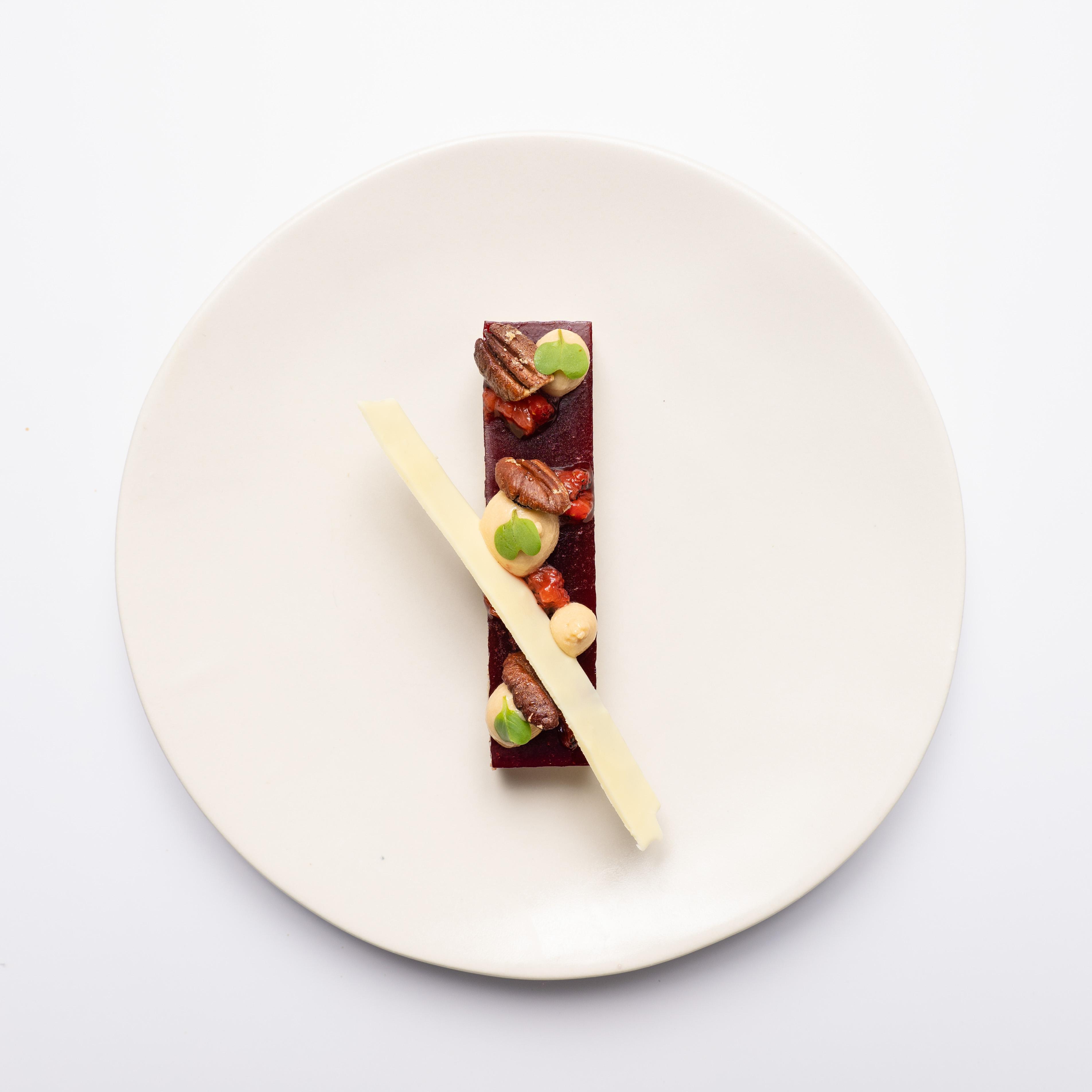 Detail shot of steak plating representing precision